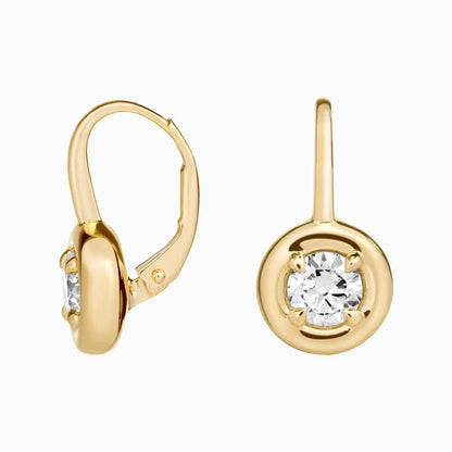 Yuvarlak Kesim Cosmos Işıltısı Tasarım 1.00 Karat Laboratuvar Pırlanta Küpe 18K - Bold Diamonds