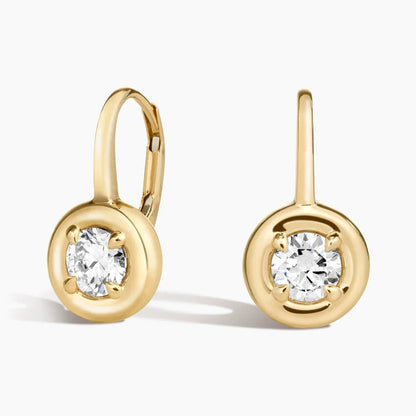 Yuvarlak Kesim Cosmos Işıltısı Tasarım 1.00 Karat Laboratuvar Pırlanta Küpe 18K - Bold Diamonds
