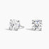 Yuvarlak Kesim Pençe Tırnak 3.00 Karat Laboratuvar Pırlanta Küpe 18K - Bold Diamonds