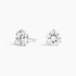 Yuvarlak Kesim Üç Tırnak 3.00 Karat Laboratuvar Pırlanta Küpe 18K - Bold Diamonds