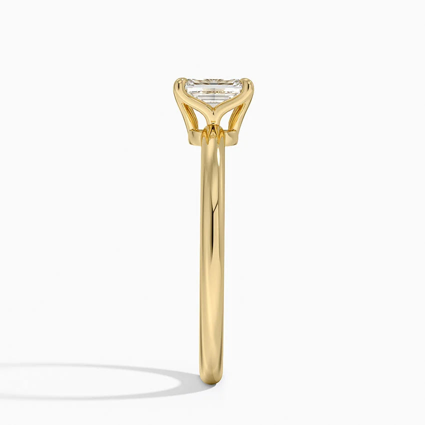 0.50 Karat F-VS  Emerald Tektaş Laboratuvar Pırlanta Yüzük 18K - Bold Diamonds