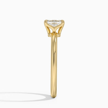 0.50 Karat F-VS  Emerald Tektaş Laboratuvar Pırlanta Yüzük 18K - Bold Diamonds