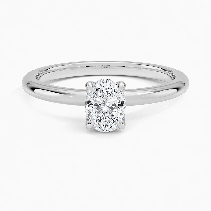 0.50 Karat F-VS Oval Tektaş Laboratuvar Pırlanta Yüzük 18 K - Bold Diamonds