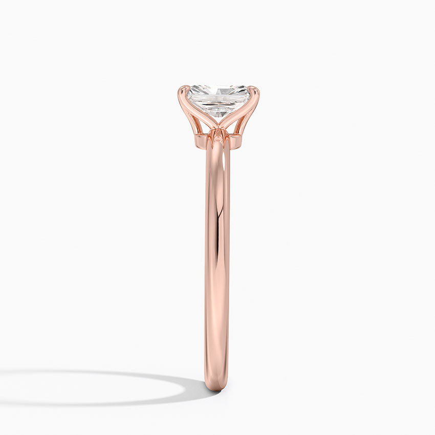 0.50 Karat F-VS Radiant Tektaş Laboratuvar Pırlanta Yüzük 18K - Bold Diamonds