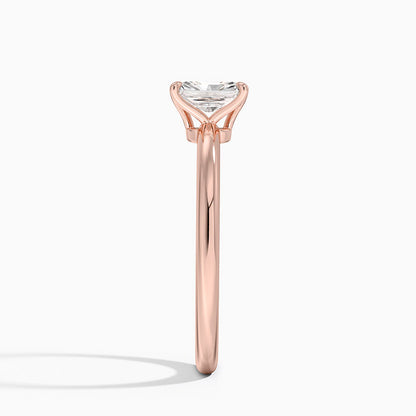 0.50 Karat F-VS Radiant Tektaş Laboratuvar Pırlanta Yüzük 18K - Bold Diamonds