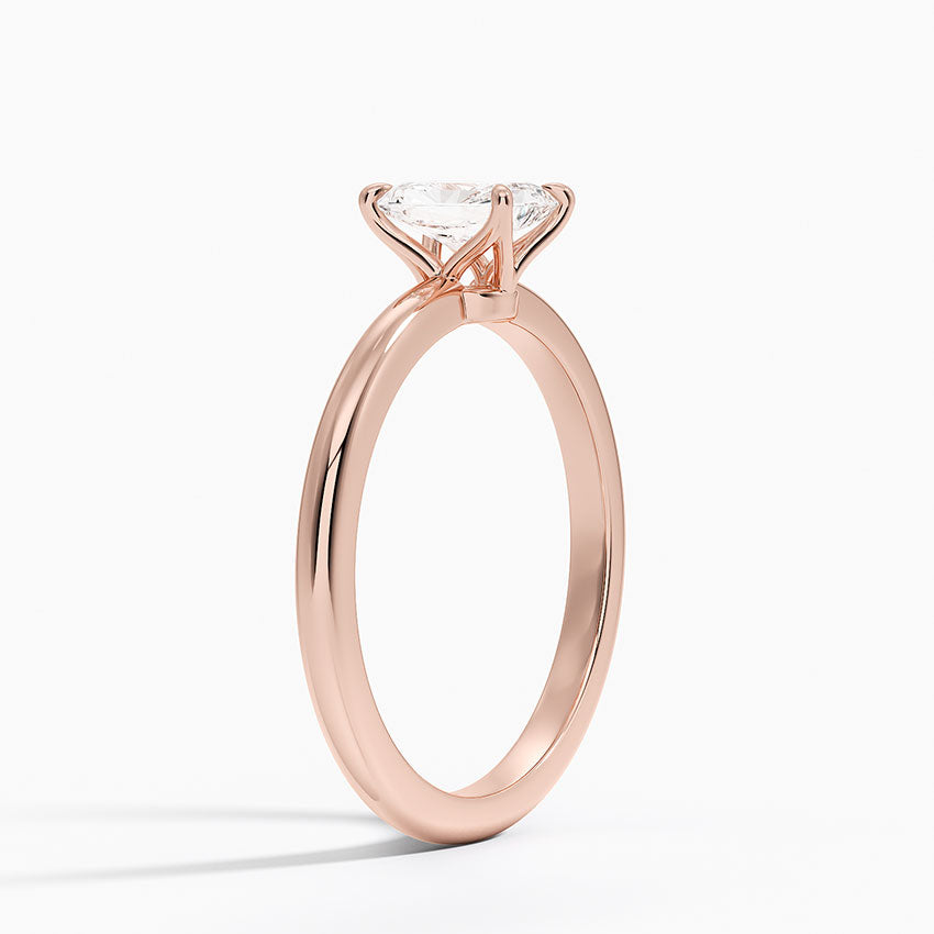 0.50 Karat F-VS Radiant Tektaş Laboratuvar Pırlanta Yüzük 18K - Bold Diamonds