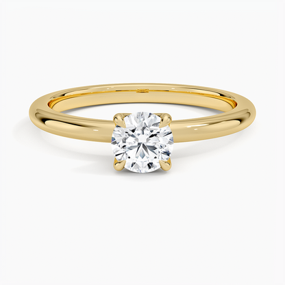 0.50 Karat F-VS Tektaş Laboratuvar Pırlanta Yüzük 18K - Bold Diamonds