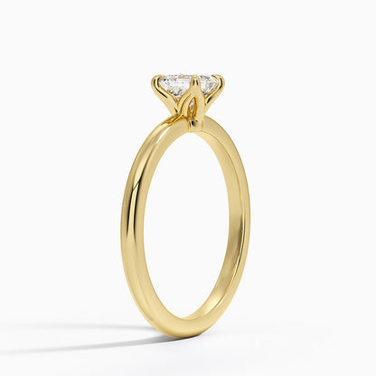 0.50 Karat F-VS Asscher Tektaş Laboratuvar Pırlanta Yüzük 18K - Bold Diamonds