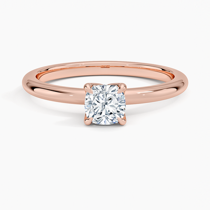 0.50 Karat F-VS  Chusion  Tektaş Laboratuvar Pırlanta Yüzük 18K - Bold Diamonds