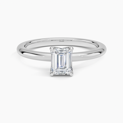 0.50 Karat F-VS  Emerald Tektaş Laboratuvar Pırlanta Yüzük 18K - Bold Diamonds