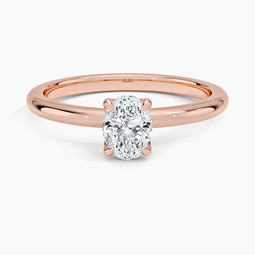 0.50 Karat F-VS Oval Tektaş Laboratuvar Pırlanta Yüzük 18 K - Bold Diamonds