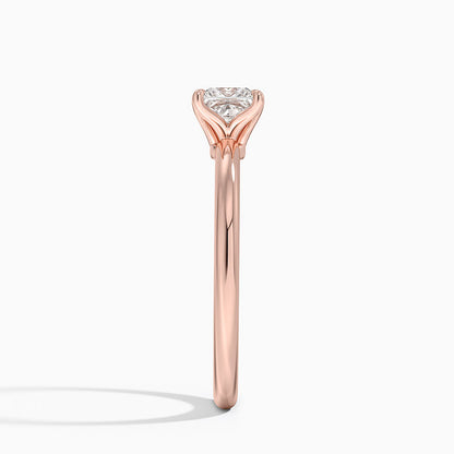 0.50 Karat F-VS Prenses Tektaş Laboratuvar Pırlanta Yüzük 18K - Bold Diamonds