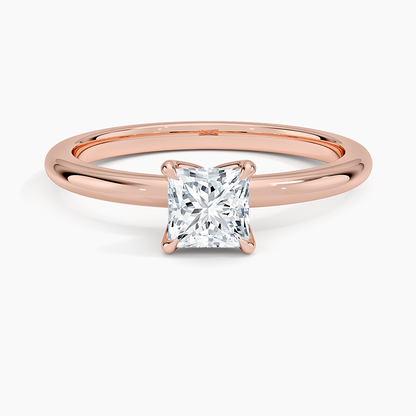 0.50 Karat F-VS Prenses Tektaş Laboratuvar Pırlanta Yüzük 18K - Bold Diamonds