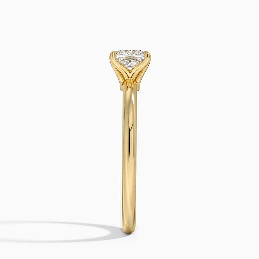 0.50 Karat F-VS Prenses Tektaş Laboratuvar Pırlanta Yüzük 18K - Bold Diamonds