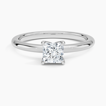 0.50 Karat F-VS Prenses Tektaş Laboratuvar Pırlanta Yüzük 18K - Bold Diamonds