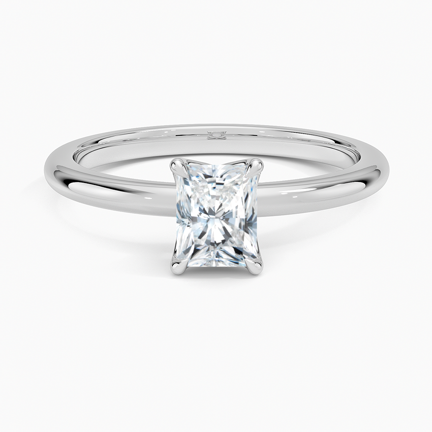 0.50 Karat F-VS Radiant Tektaş Laboratuvar Pırlanta Yüzük 18K - Bold Diamonds