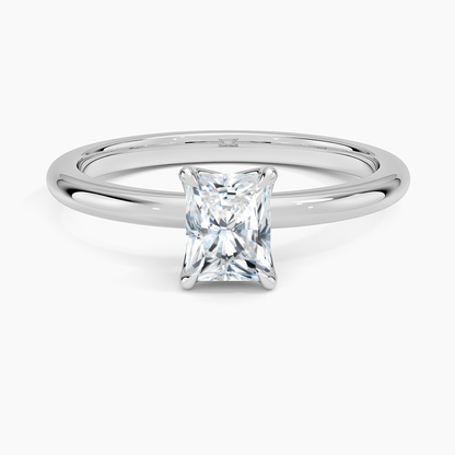 0.50 Karat F-VS Radiant Tektaş Laboratuvar Pırlanta Yüzük 18K - Bold Diamonds