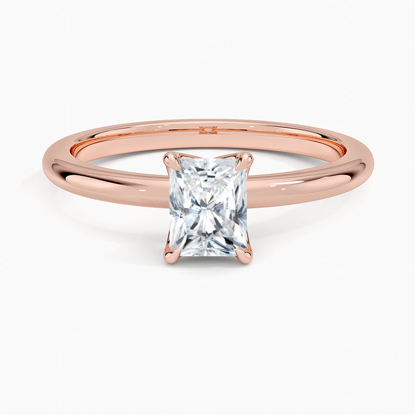 0.50 Karat F-VS Radiant Tektaş Laboratuvar Pırlanta Yüzük 18K - Bold Diamonds