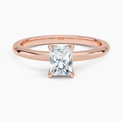 0.50 Karat F-VS Radiant Tektaş Laboratuvar Pırlanta Yüzük 18K - Bold Diamonds