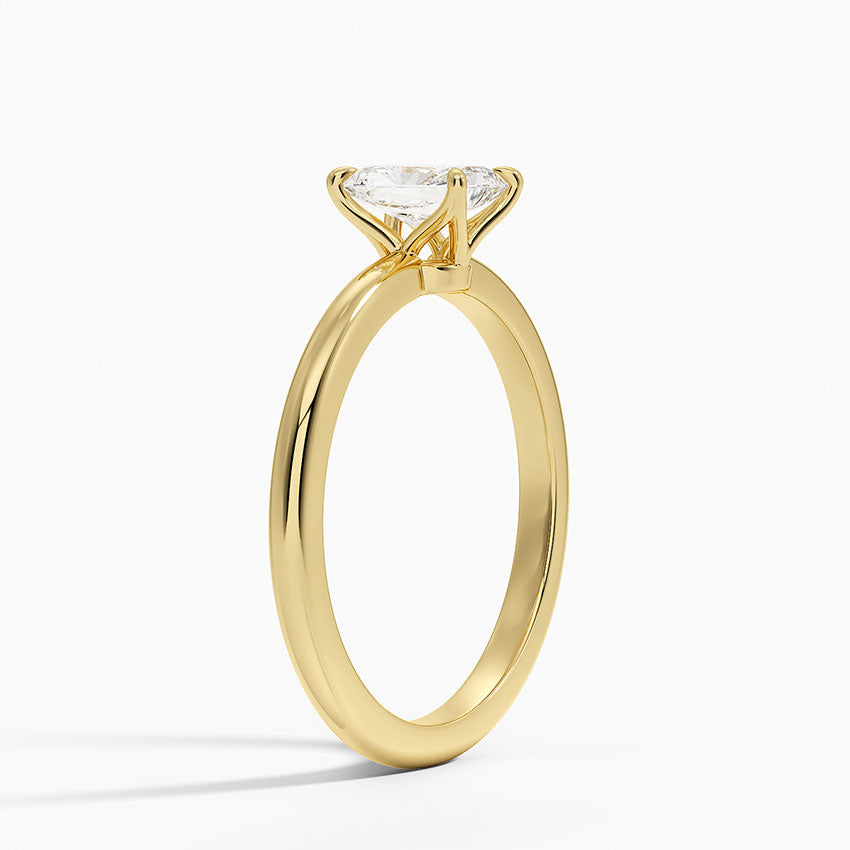 0.50 Karat F-VS Radiant Tektaş Laboratuvar Pırlanta Yüzük 18K - Bold Diamonds