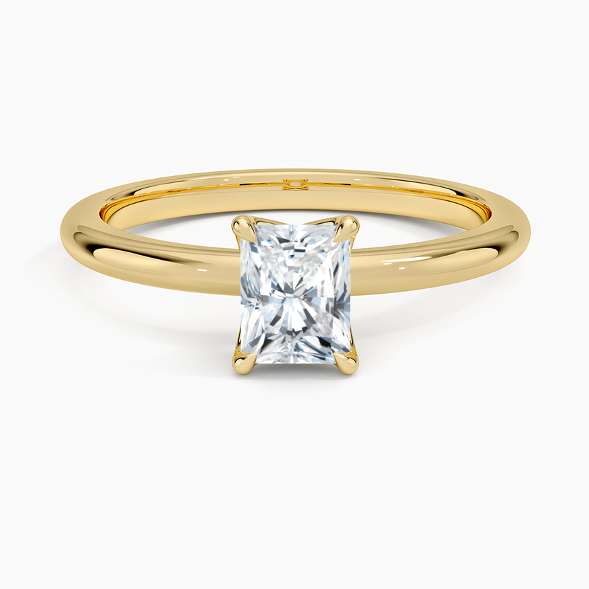 0.50 Karat F-VS Radiant Tektaş Laboratuvar Pırlanta Yüzük 18K - Bold Diamonds