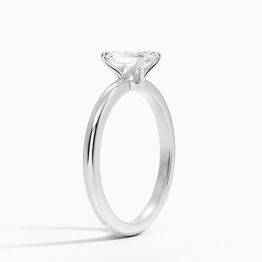 0.50 Karat F-VS Radiant Tektaş Laboratuvar Pırlanta Yüzük 18K - Bold Diamonds