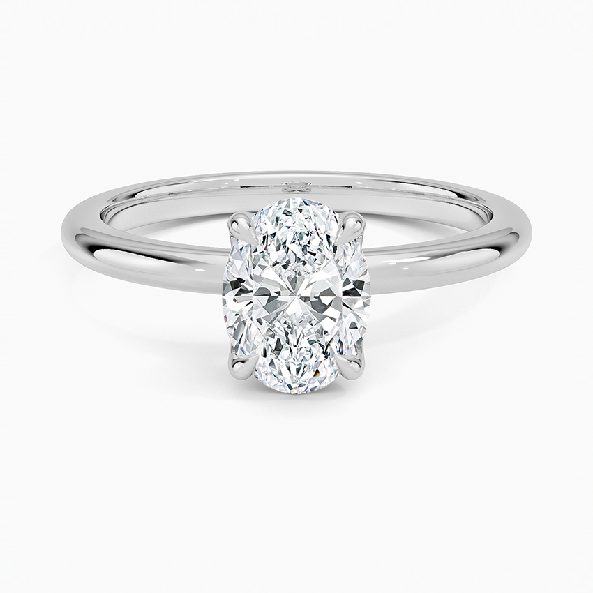 1.00 Karat E-VS Oval Tektaş Laboratuvar Pırlanta Yüzük 18K - Bold Diamonds