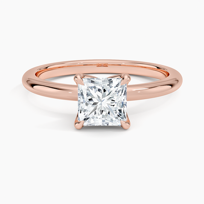 1.00 Karat F-VS Prenses Tektaş Laboratuvar Pırlanta Yüzük 18K - Bold Diamonds
