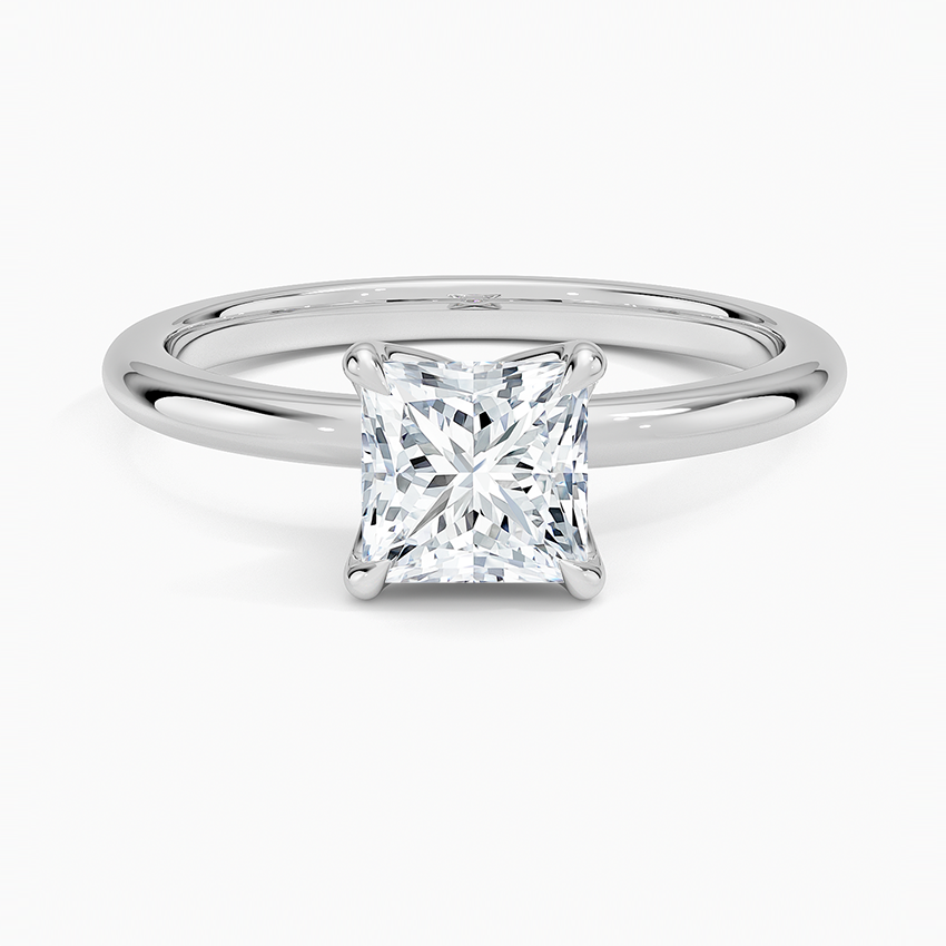 1.00 Karat F-VS Prenses Tektaş Laboratuvar Pırlanta Yüzük 18K - Bold Diamonds