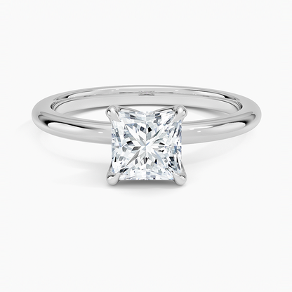 1.00 Karat F-VS Prenses Tektaş Laboratuvar Pırlanta Yüzük 18K - Bold Diamonds