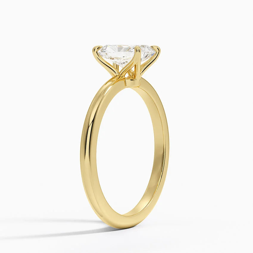 1.00 Karat F-VS Radiant Tektaş Laboratuvar Pırlanta Yüzük 18K - Bold Diamonds