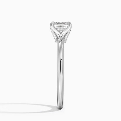 1.00 Karat F-VS Asscher Tektaş Laboratuvar Pırlanta Yüzük 18K - Bold Diamonds