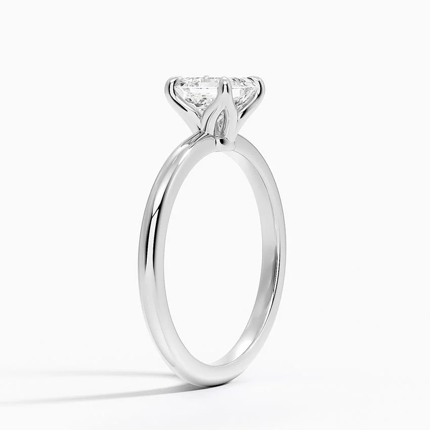 1.00 Karat F-VS Asscher Tektaş Laboratuvar Pırlanta Yüzük 18K - Bold Diamonds