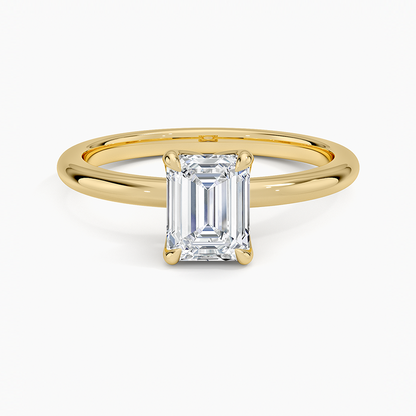 1.00 Karat F-VS Emerald Tektaş Laboratuvar Pırlanta Yüzük 18K - Bold Diamonds