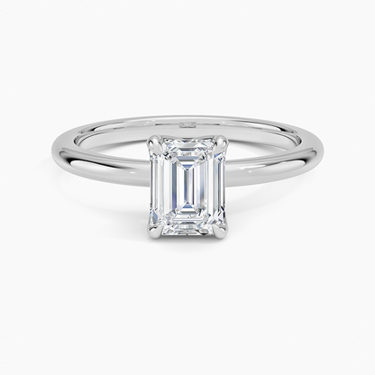 1.00 Karat F-VS Emerald Tektaş Laboratuvar Pırlanta Yüzük 18K - Bold Diamonds