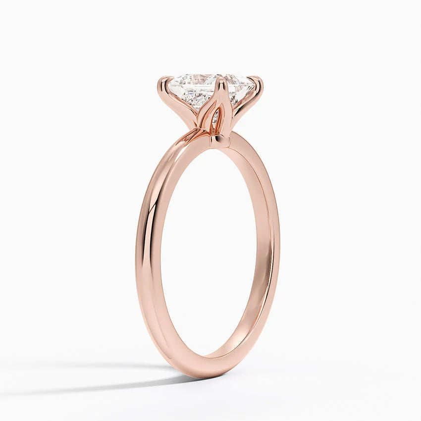 1.00 Karat F-VS Prenses Tektaş Laboratuvar Pırlanta Yüzük 18K - Bold Diamonds