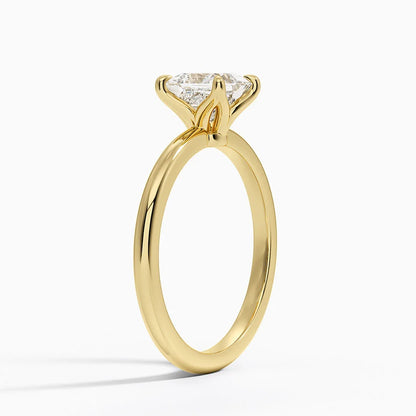 1.00 Karat F-VS Prenses Tektaş Laboratuvar Pırlanta Yüzük 18K - Bold Diamonds