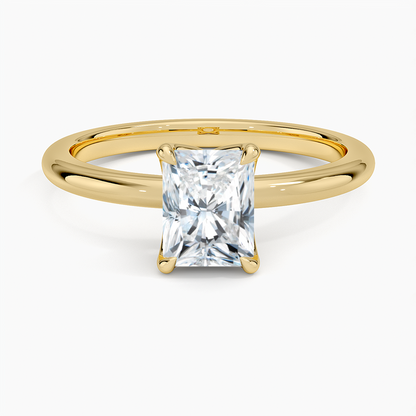 1.00 Karat F-VS Radiant Tektaş Laboratuvar Pırlanta Yüzük 18K - Bold Diamonds