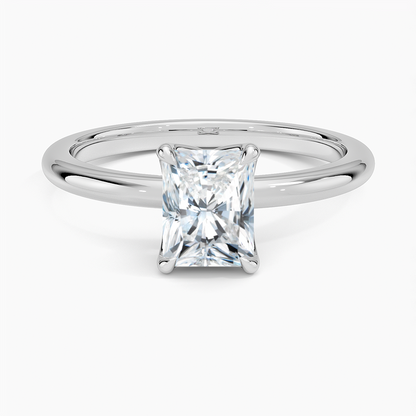 1.00 Karat F-VS Radiant Tektaş Laboratuvar Pırlanta Yüzük 18K - Bold Diamonds