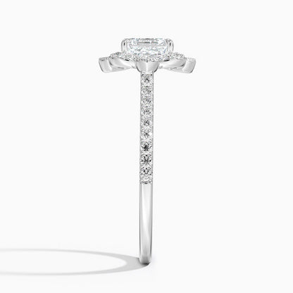 1,20 Karat Asscher Halo Tasarım Tektaş Laboratuvar Pırlanta Yüzük 18K -Coronna - Bold Diamonds