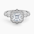 1,20 Karat Asscher Halo Tasarım Tektaş Laboratuvar Pırlanta Yüzük 18K - Radiara - Bold Diamonds