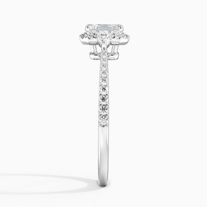 1.20 Karat Asscher Halo Tasarım Tektaş Laboratuvar Pırlanta Yüzük  18K -Vittora - Bold Diamonds