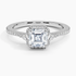 1.20 Karat Asscher Halo Tasarım Tektaş Laboratuvar Pırlanta Yüzük  18K -Vittora - Bold Diamonds
