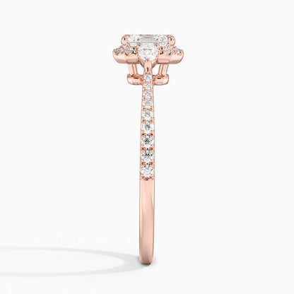1.20 Karat Asscher Halo Tasarım Tektaş Laboratuvar Pırlanta Yüzük  18K -Vittora - Bold Diamonds