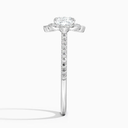 1,20 Karat Cushion Halo Tasarım Tektaş Laboratuvar Pırlanta Yüzük 18K -Coronna - Bold Diamonds
