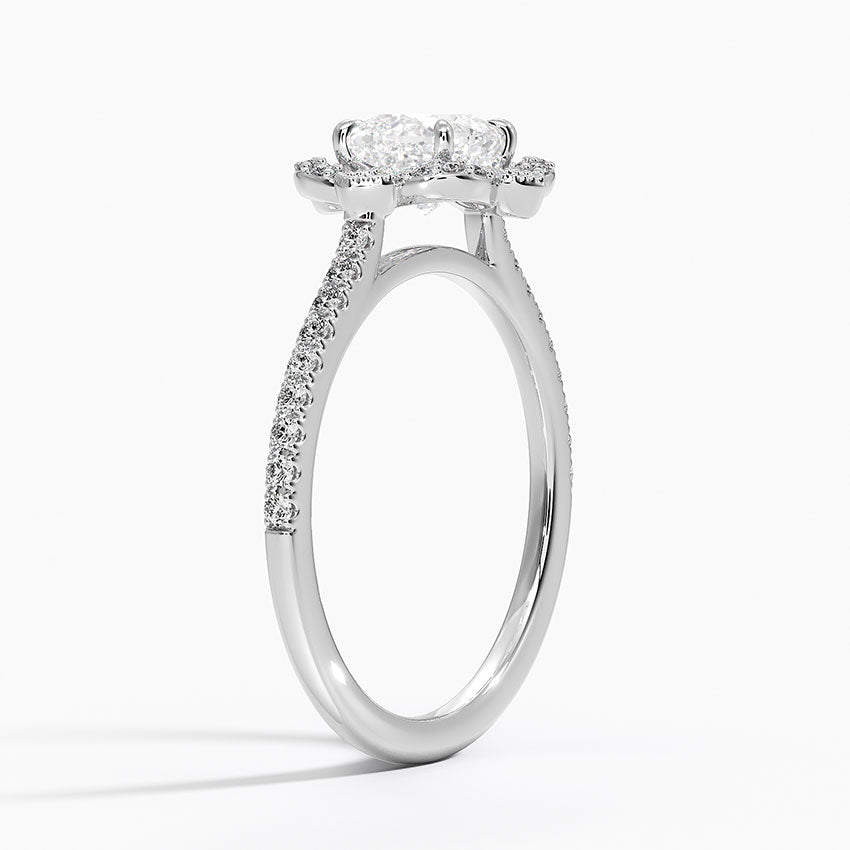1,20 Karat Cushion Halo Tasarım Tektaş Laboratuvar Pırlanta Yüzük 18K -Coronna - Bold Diamonds