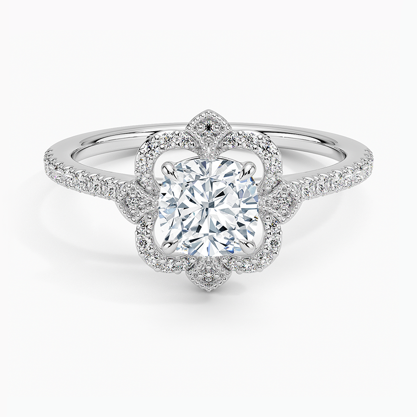 1,20 Karat Cushion Halo Tasarım Tektaş Laboratuvar Pırlanta Yüzük 18K -Coronna - Bold Diamonds