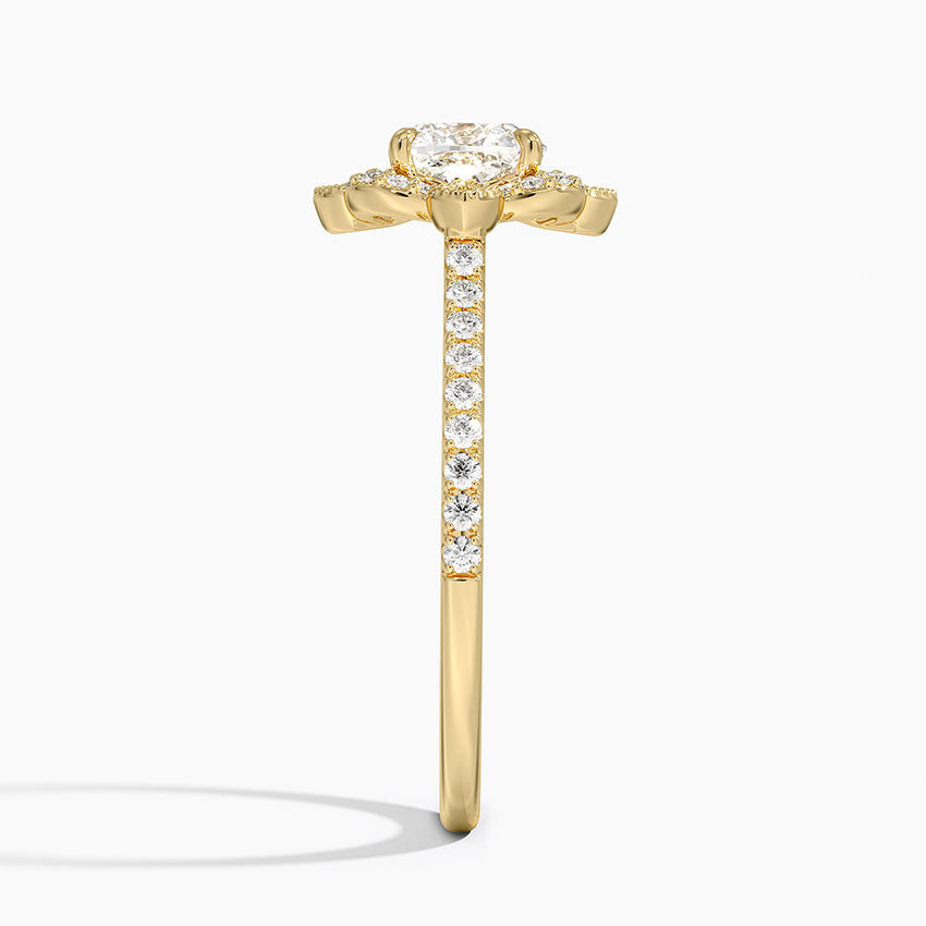 1,20 Karat Cushion Halo Tasarım Tektaş Laboratuvar Pırlanta Yüzük 18K -Coronna - Bold Diamonds