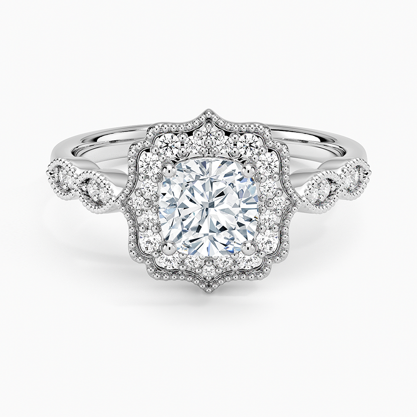 1,20 Karat Cushion Halo Tasarım Tektaş Laboratuvar Pırlanta Yüzük 18K -Radiara - Bold Diamonds