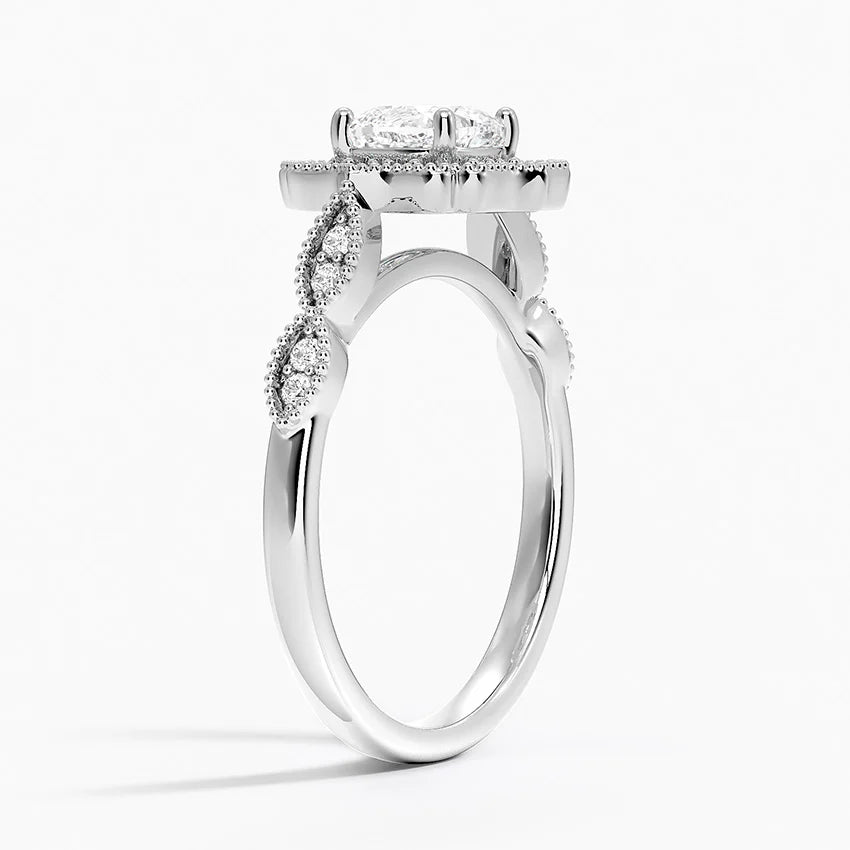 1,20 Karat Cushion Halo Tasarım Tektaş Laboratuvar Pırlanta Yüzük 18K -Radiara - Bold Diamonds